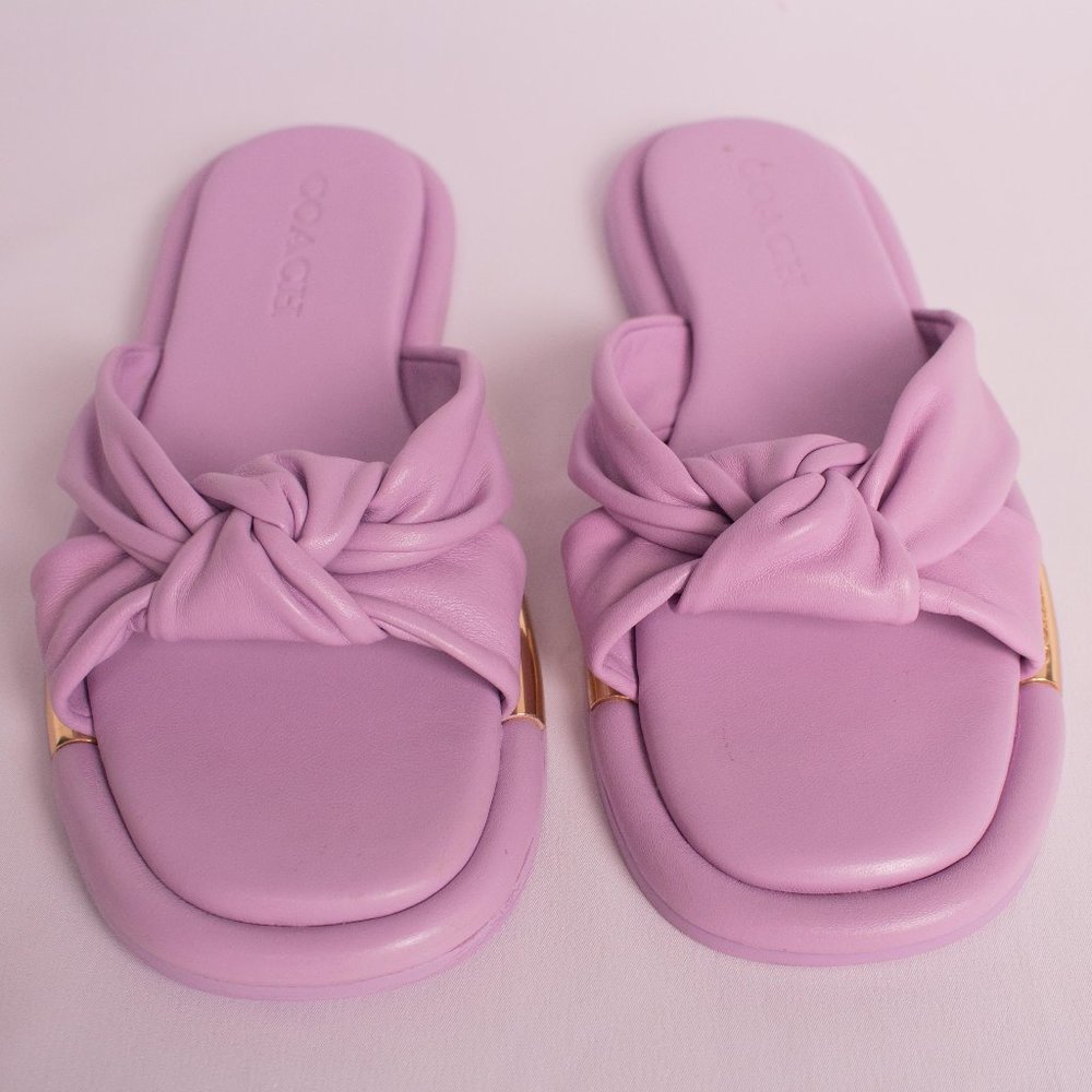 Coach Sandals in Purple leather Offers Welcome!!!